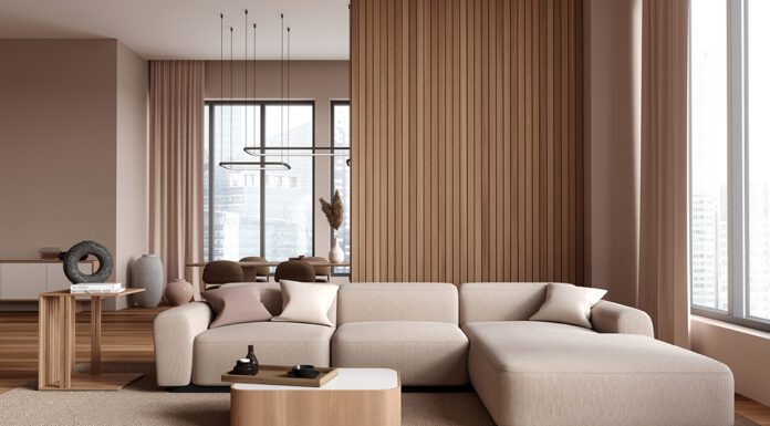 A Viral Aesthetic: Exploring The Popular Beige Home Trend Cozy living room interior implementing the latest Home Trends for your home. Photo via AdobeStock Free photos