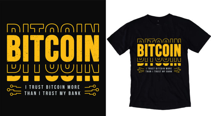 Bitcoin T-Shirts: Wear Your Digital Wealth Bitcoin T-Shirts. Photo via Adobe Free Stock Images