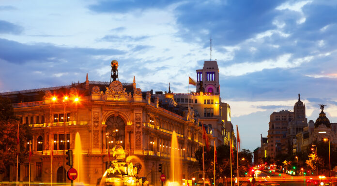 Madrid and Barcelona: Spain’s Dynamic Duo Connected by High-Speed Rail Plaza de Cibeles in summer dusk. Madrid