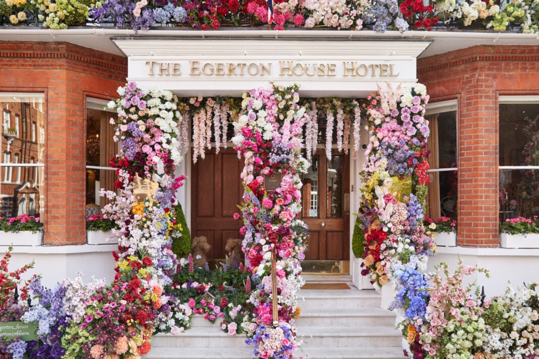 Egerton House Hotel flower display 2023