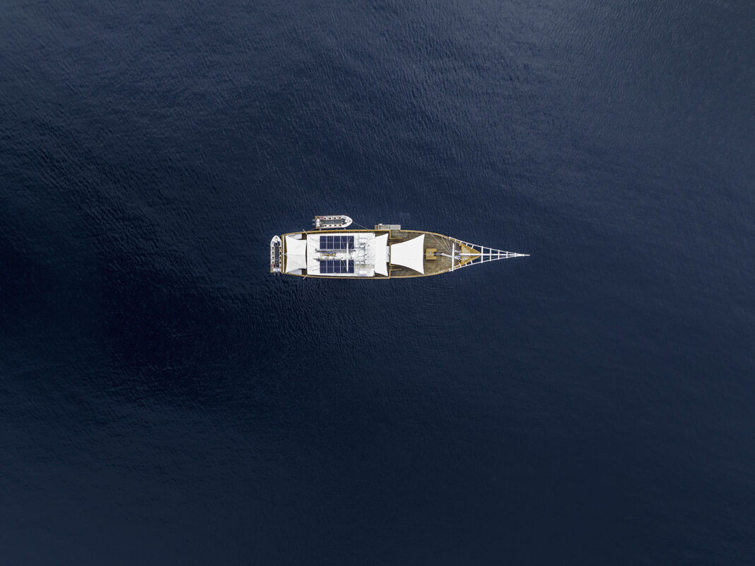 Fenides Yacht on the sea