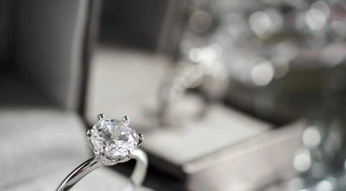 Lab Grown Diamonds: The Perfect Choice for any Tech-Savvy Couple’s Engagement Ring luxury engagement Diamond ring in jewelry gift box with bokeh li