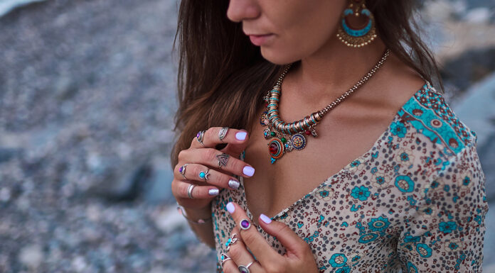 How to Choose the Perfect Cute Jewelry for Your Personality Bohemian chic gypsy woman with manicure wearing jewelry accessor