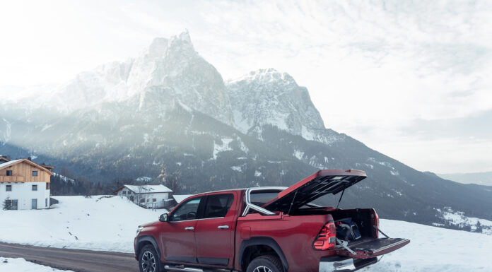 9 Essential Accessories to Enhance Your Pickup Truck Pickup truck on road, Beautiful winter road under snow mountain