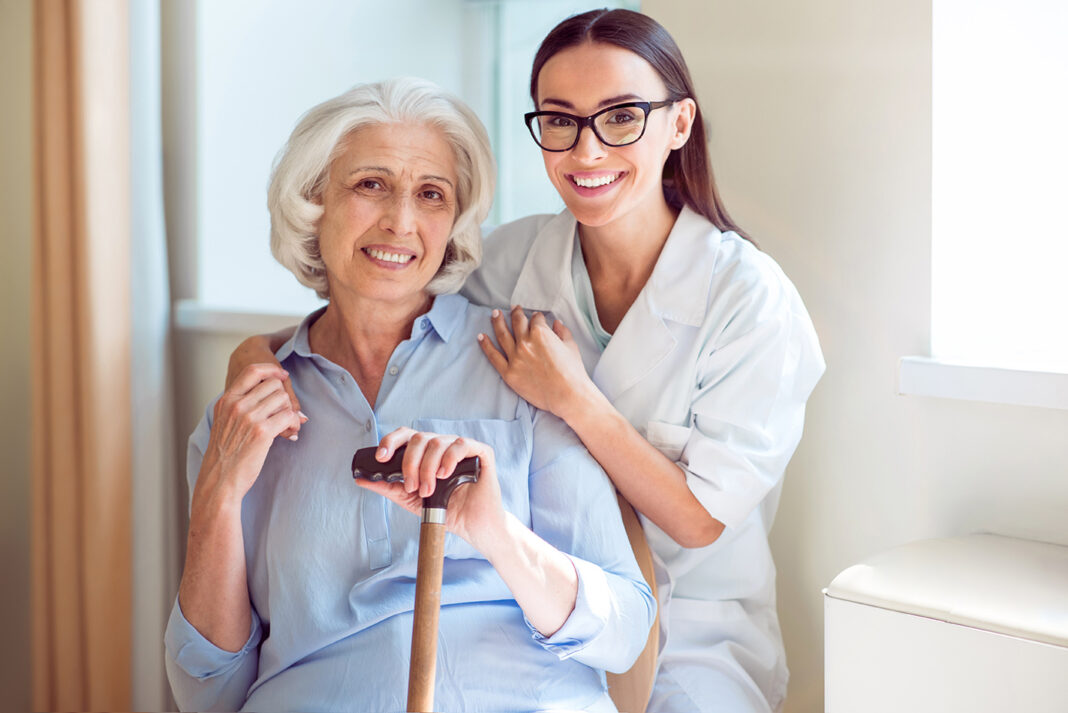 At home care for older people. Photo via adobe free stock