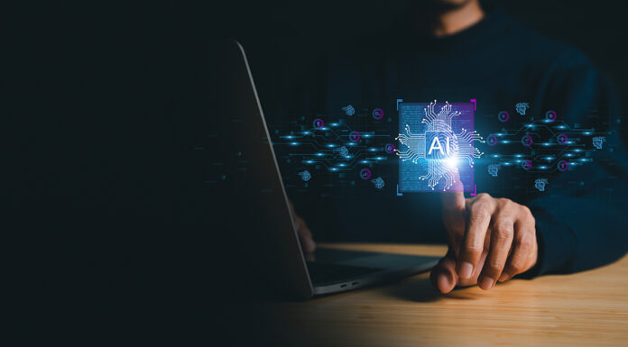 Innovative AI Applications in Graphic Design Chatbot chat AI concept, artificial intelligence Businessman usi