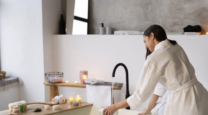 Transform Your Bathroom into a Spa-Like Retreat for Ultimate Relaxation at Home Young woman taking a bath in her bathroom like spa. Photo by freepix