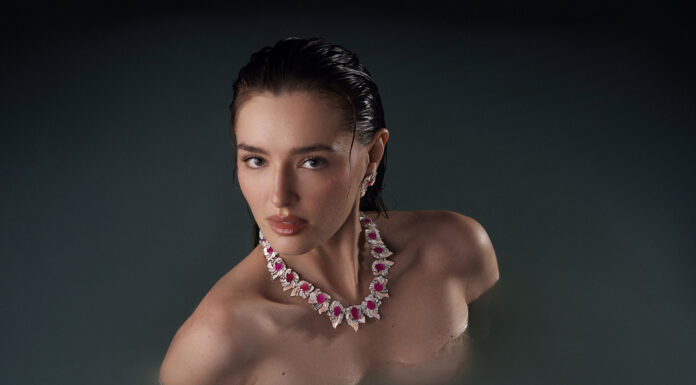 ANANYA launches Magnificent Jewels: Volume 3 High Jewelry Collection Ananya White Gold Necklace & Earrings Ruby, Pink Mother of Pearl and Diamond