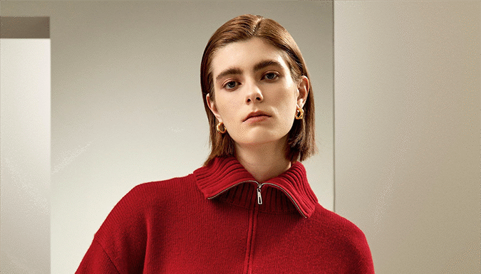 Cozy Fall Essentials For Women LILYSILK Relaxed Fit Wool-Cashmere Blend Sweater