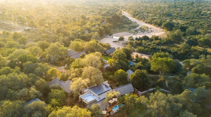 Kamara House in South Africa’s Thornybush Nature Reserve, The Perfect Family Escape Kamara House Aerial