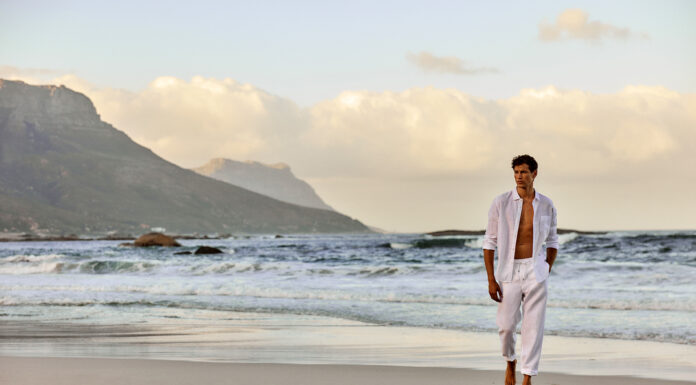 Derek Rose’s The Resort 2025 Collection Resortwear Mens White Linen Shirt and Trousers