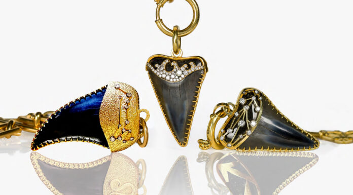 Susan Cohen’s Circa 1700 Turns Jewelry into Time Capsules Fossilized Shark Teeth Trio_Zodiac, Circa-1700
