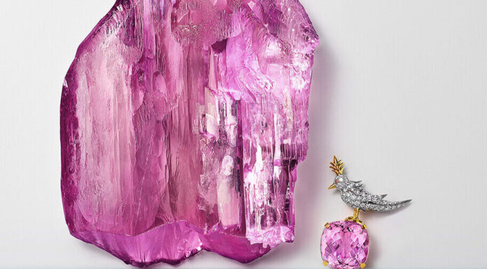 Mega-Kunzite Lands at Tiffany: Ten Bespoke Gems to Star in Schlumberger’s Bird on a Rock Capsule Collection Mega-Kunzite Lands at Tiffany