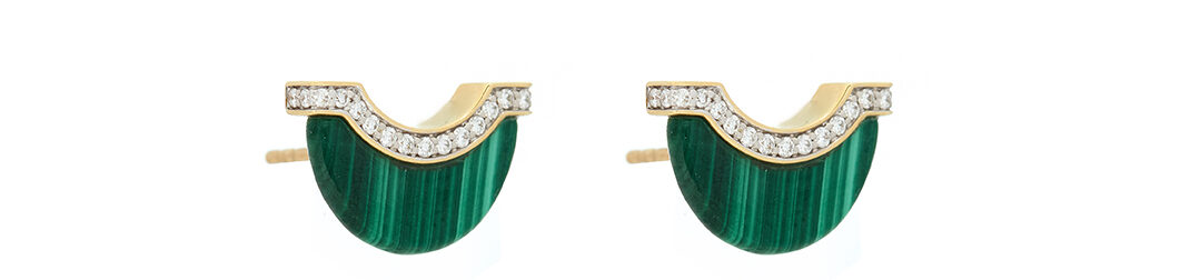 Luna Studs Malachite II Wyldbox