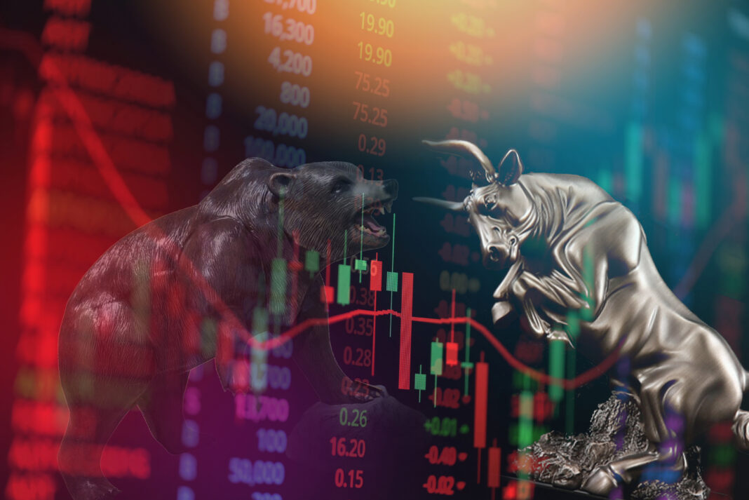 stock market bull vs bear graph stock market graph trading inves