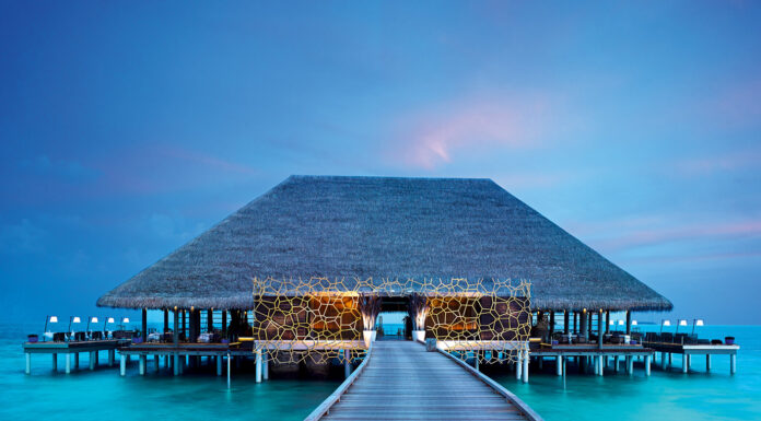 Velaa, A Vertical Dive into Gastronomic Maldives Velaa Private_Island_Aragu_Restaurant_Sunset
