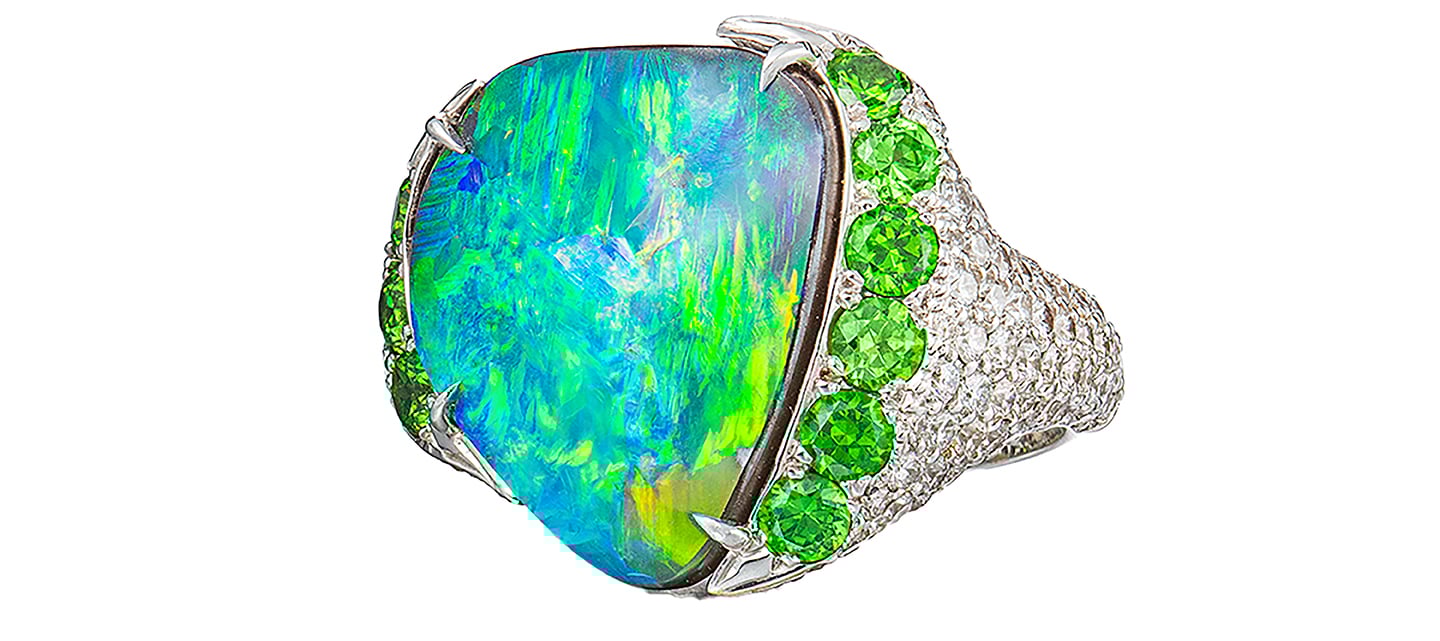 Tamsen Z-R226 Opal with Demantoid Tamsen Z-R226 Opal with Demantoid