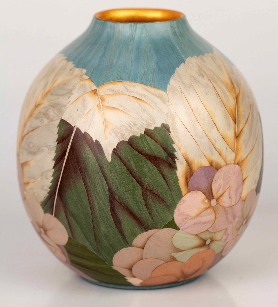 Marquetry vase Marquetry vase