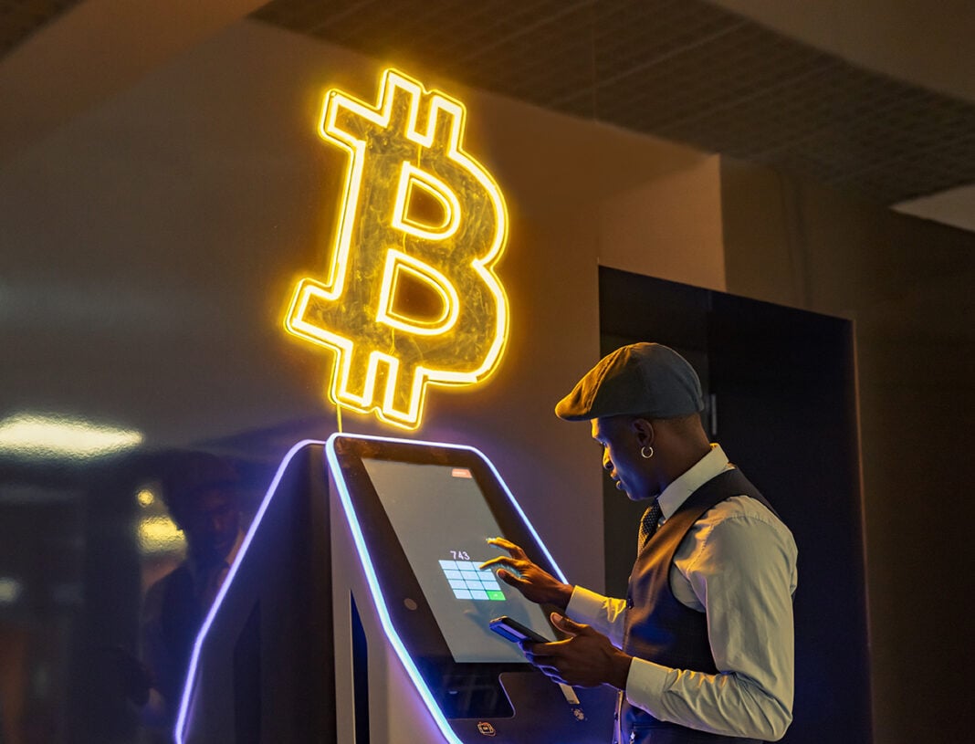 Bitcoin ATM. Photo by Ezequiel Martinez via adobe
