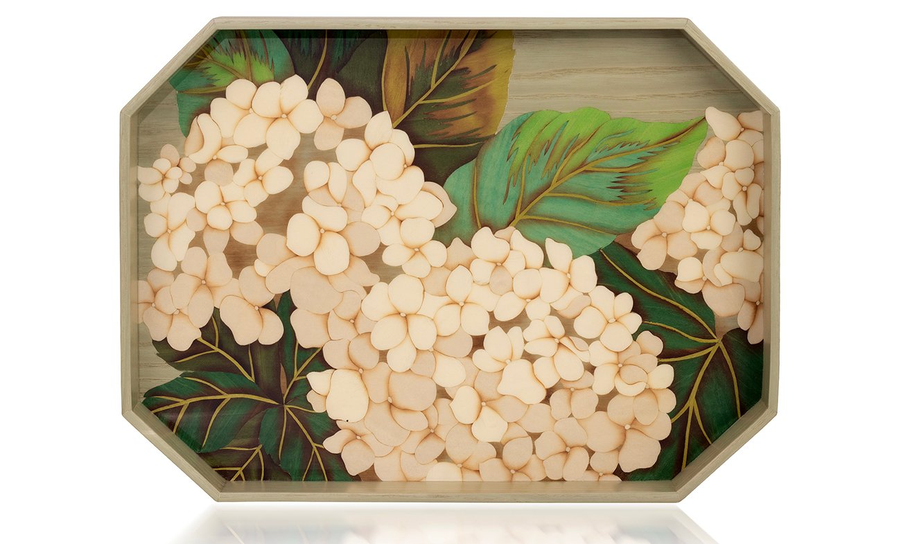 Marquetry tray Marquetry tray