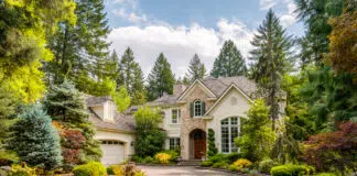 An elegant mansion with a gorgeous curb appeal
