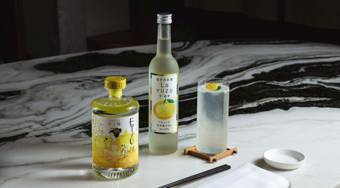 Etsu Japanese Gin Cocktails ETSU Gin Yuzu Golden Highball. copyright©Louis Vizet