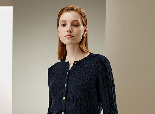 Luxury Cashmere Sweaters and Cardigans for Women LILYSILK Baby Cashmere Cable-Knit Cardigan