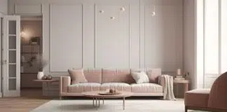 simple minimalist living room interior