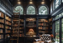beautifully decorated luxury home library