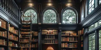 beautifully decorated luxury home library