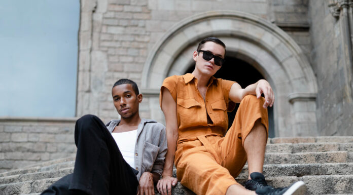 Timeless Men’s High-End Sneakers Set to Dominate in 2025 two men wearing a pair of high-end sneakers