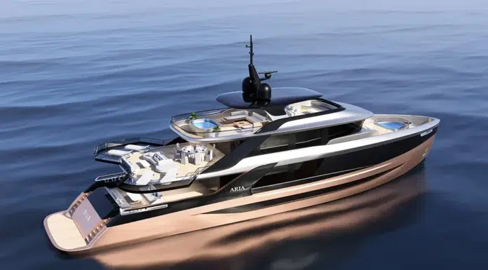 Aria 39: Where Sculpture Meets the Sea Aria 39 yacht concept by Myszynski Design Studio