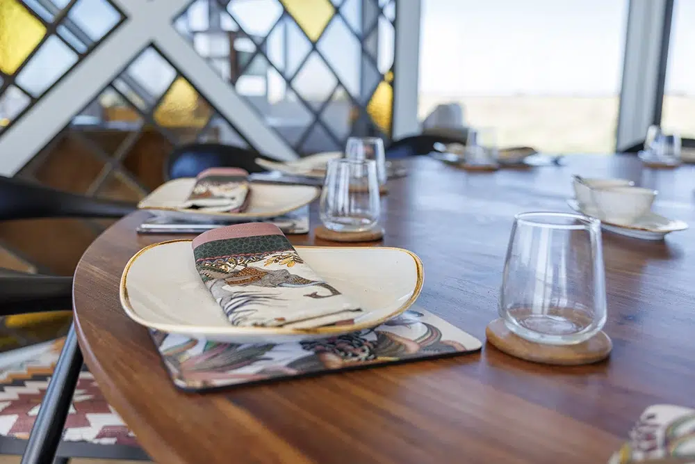 Dining is a communal gathering on the Pangolin Voyager. Photo courtesy of Pangolin Voyager Dining is a communal gathering on the Pangolin Voyager. Photo courtesy of Pangolin Voyager