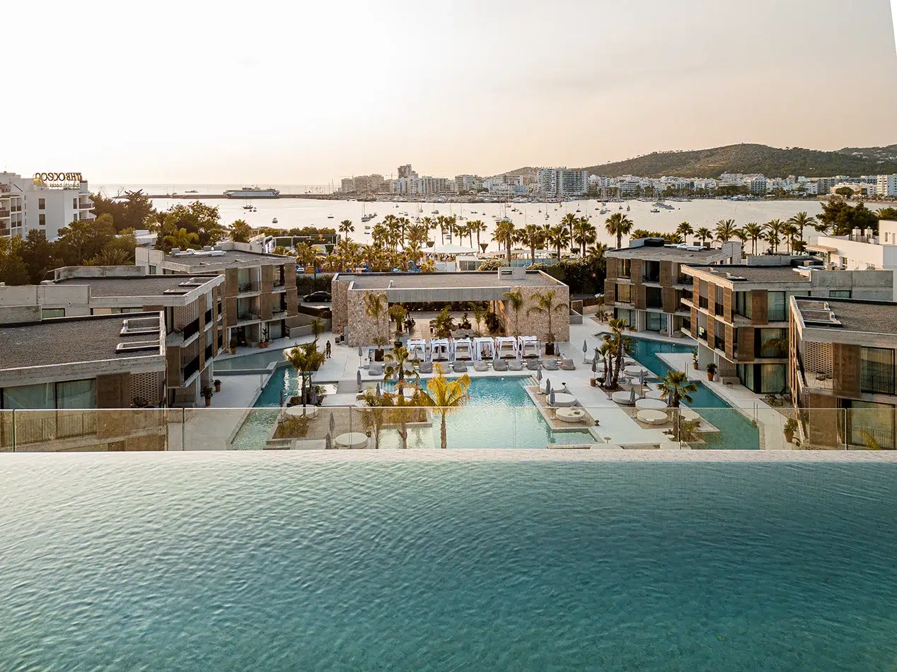 Bonito Hotel in Ibiza overlooking the San Antonio Bay Bonito Hotel in Ibiza overlooking the San Antonio Bay