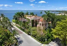 Coconut Grove’s Pastel-Pink Castle Lists for $24 Million Coconut Grove's Pastel-Pink Castle for sell. Photography by Legendary Productions
