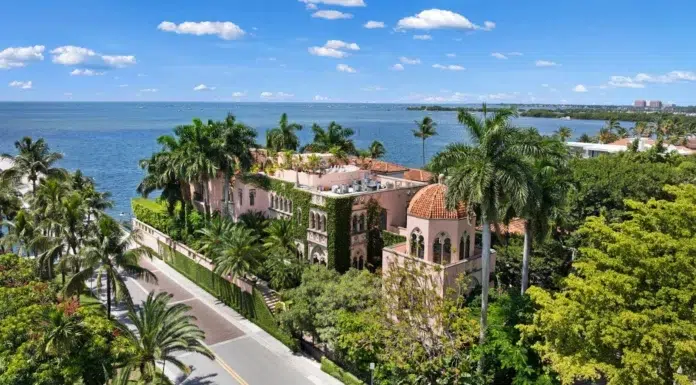Coconut Grove’s Pastel-Pink Castle Lists for $24 Million Coconut Grove's Pastel-Pink Castle for sell. Photography by Legendary Productions