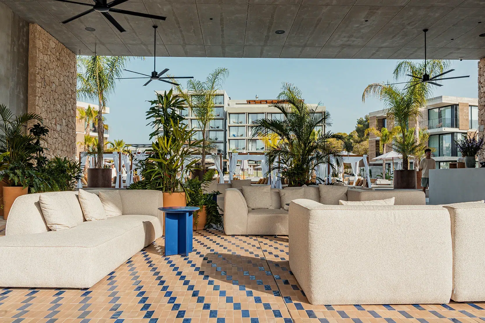 relaxing by the pool at Bonito Hotel in Ibiza relaxing by the pool at Bonito Hotel in Ibiza