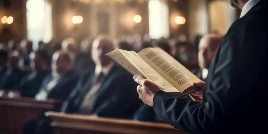 A Pastor holding a Bible in his hands at a Sermon. Photo via vecteezy A Pastor holding a Bible in his hands at a Sermon. Photo via vecteezy