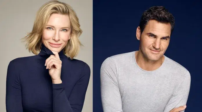 Cate Blanchett & Roger Federer Elevate UNIQLO’s HEATTECH Cate Blanchett and Federer wearing Heattech Cashmere. Photo courtesy of the brand
