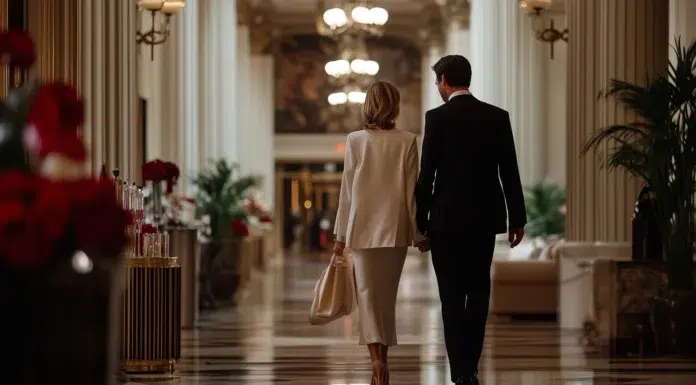 When Luxury Fails: Slip and Fall Incidents at NYC’s Five-Star Hotels and Private Clubs Elegant couple walking inside a five star luxury hotel. Photo via vecteezy