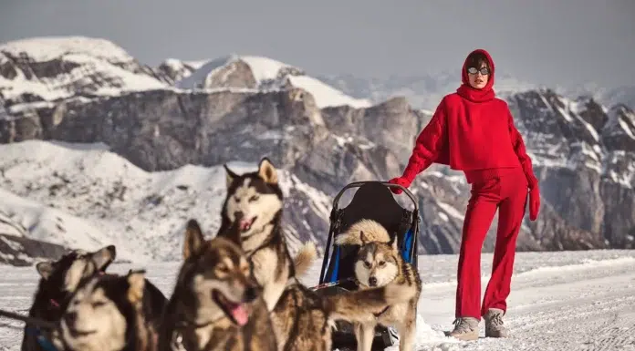 INUIKII and the Art of Modern Alpine Style INUIKII Modern Alpine Style worn by a model in red