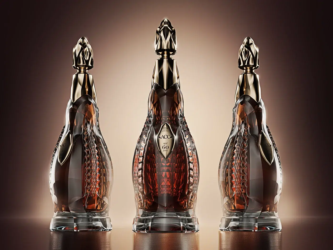 Luxury whisky bottle designed by Ivan Venkov for ACC, presented as a sculptural object Luxury whisky bottle designed by Ivan Venkov for ACC, presented as a sculptural object