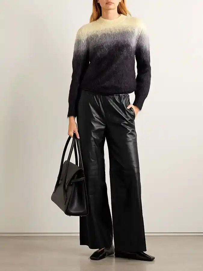 La Ligne Colby Leather Wide-Leg Trousers La Ligne Colby Leather Wide-Leg Trousers