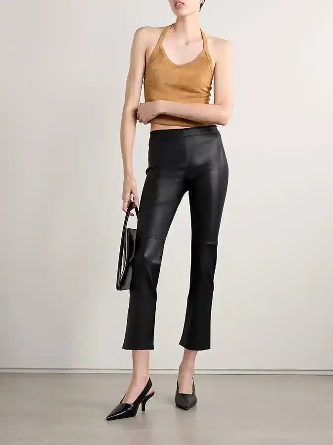 Stouls JP Twenty Cropped Flared Leather Leggings Stouls JP Twenty Cropped Flared Leather Leggings