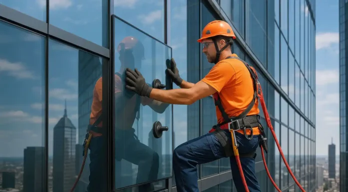 When Professional Glass Services Becomes Essential for Safety A profesional glass service company working hard. Vecteezy-medium