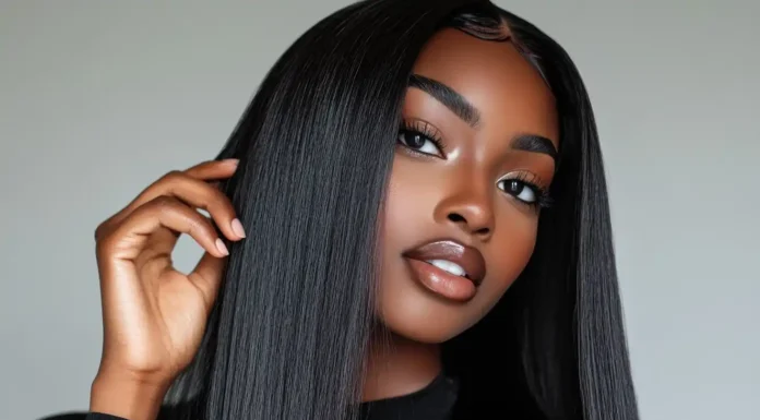 Modern Wigs Boom: HD Lace Curly Style and Everyday Beauty! Elegant portrait of a model wearing a modern wig. Photo via vecteezy-medium