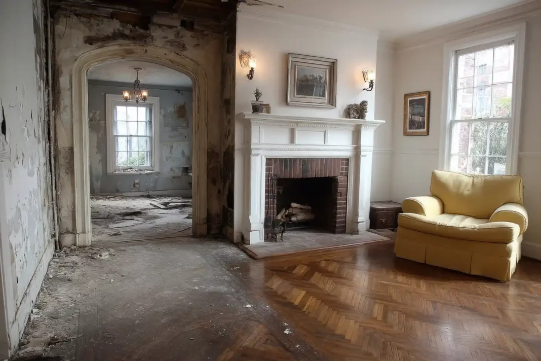 Interior Demolition of a home ready to remodel. Vecteezy-medium Interior Demolition of a home ready to remodel. Vecteezy-medium