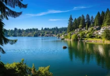 Living Close to Lake Washington: What Renton Renters Love Lake Washington with rented housing around it. Photo via vecteezy-medium