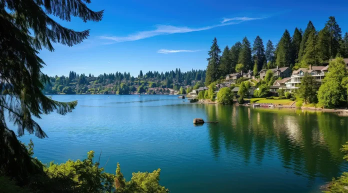 Living Close to Lake Washington: What Renton Renters Love Lake Washington with rented housing around it. Photo via vecteezy-medium