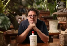 The Rose Petal Martini by Marco Pierre White Marco Pierre White with Mr White's Gin. Photo @ Marco Pierre White